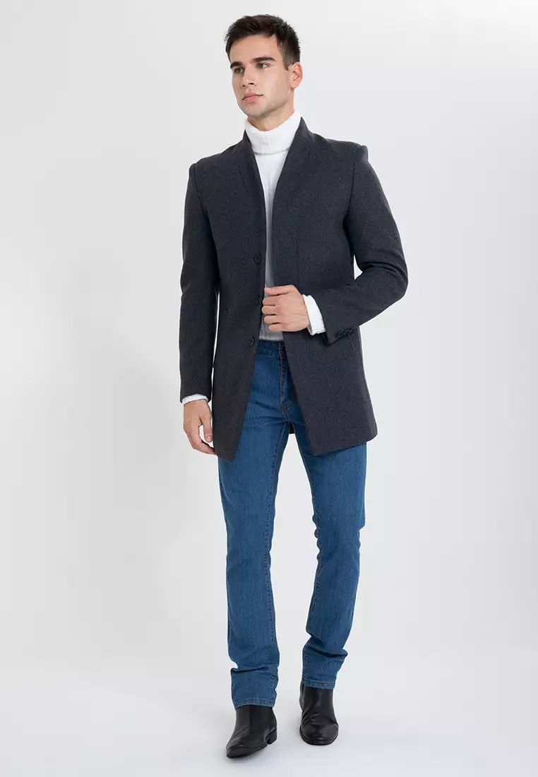 Only & sons wool trench coat sale