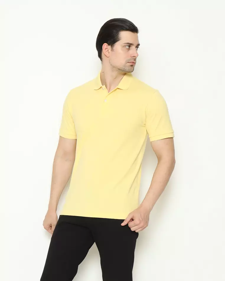 MAGINOT POLO SHIRT PIQUE PRIA YELLOW