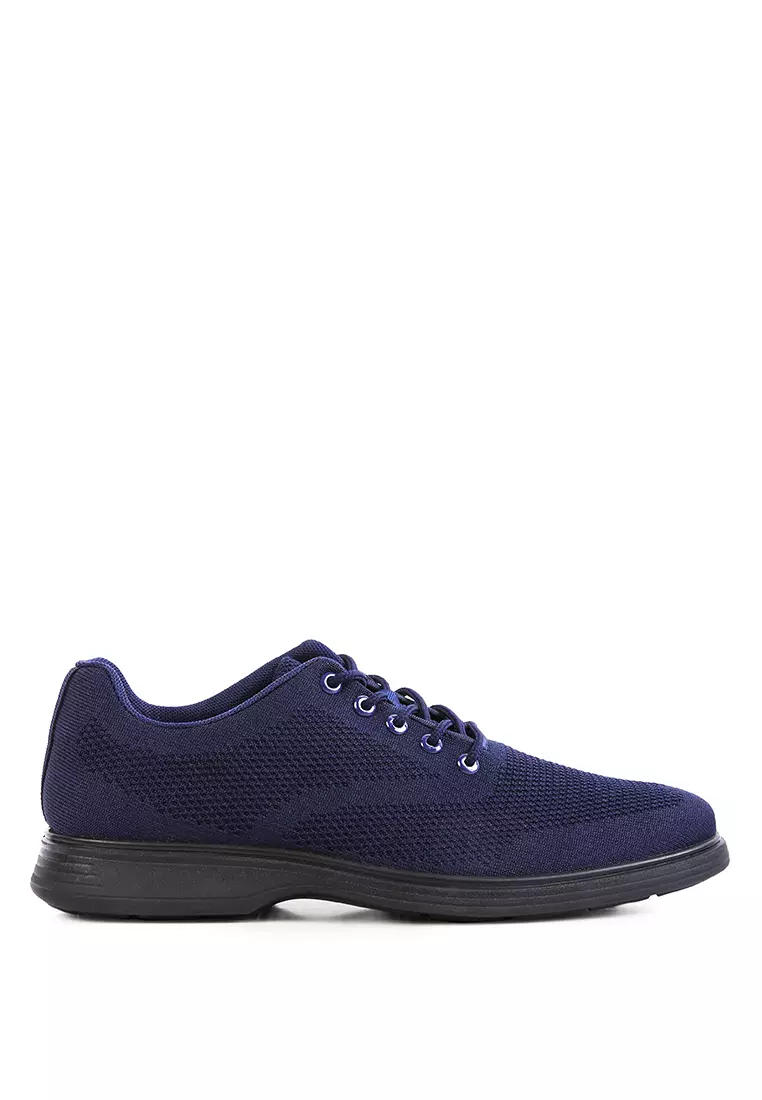 Discount on London Rag  shoes - SKU: Navy Blue Casual Knitted Walking Shoes