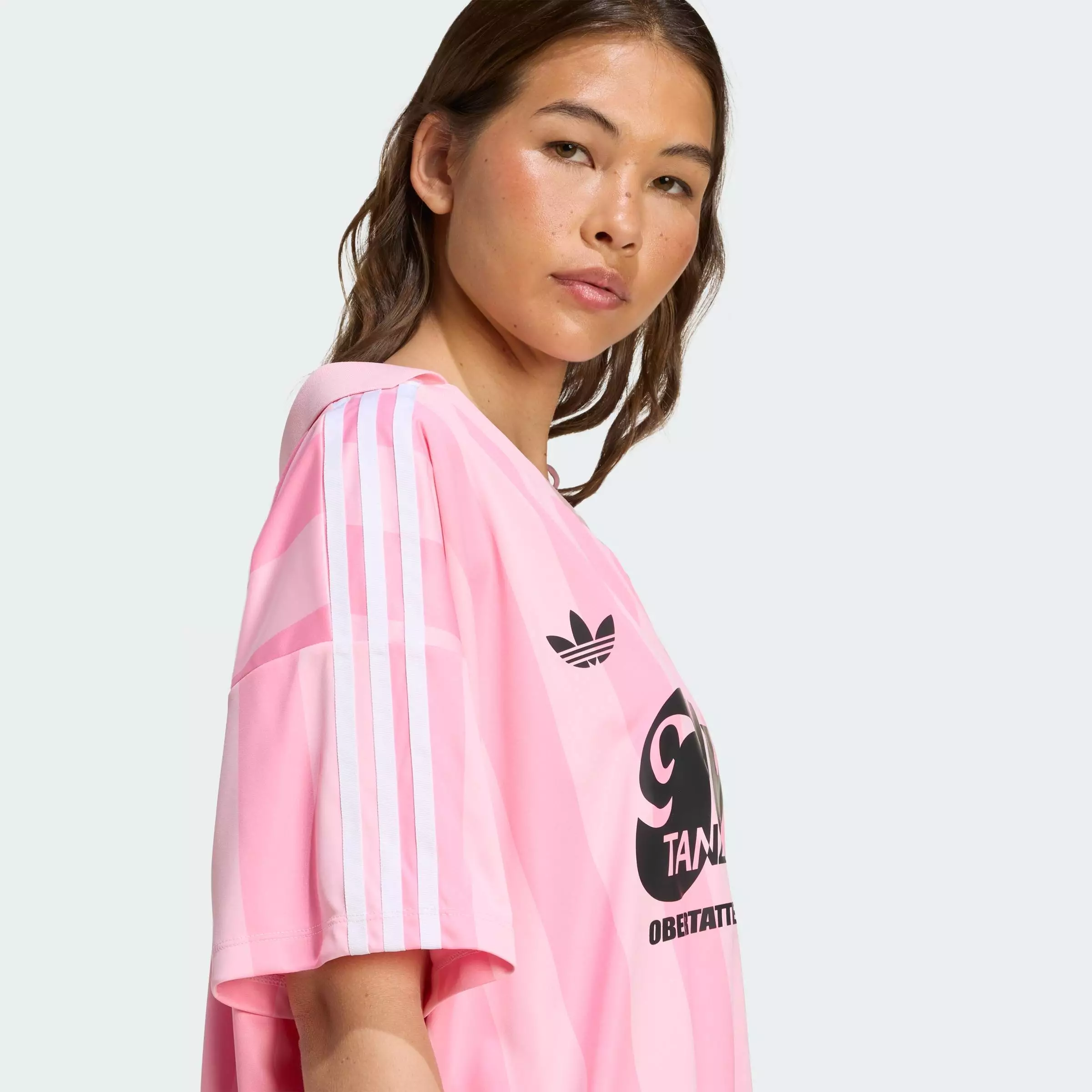 トップス adidas OFF SHOULDER JERSEY Jerseys adidas Originals Off Shoulder Jersey Semi Lucid Blue