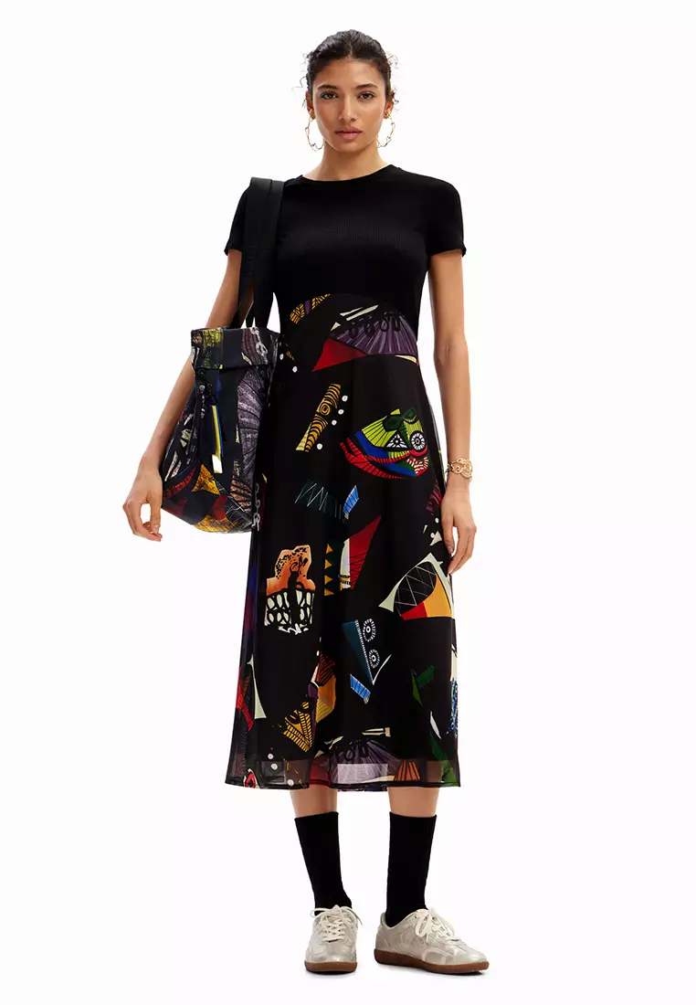 Desigual Woman M. Christian Lacroix combination midi dress .
