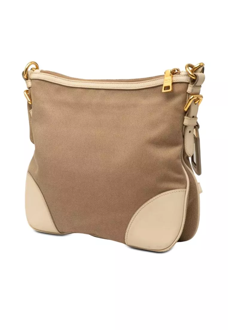 Pre-Loved Prada Canvas Canapa Logo Crossbody