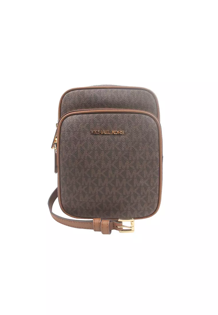 Jet Set Travel Medium Logo Crossbody Bag In Brown 35F1GTVC2B