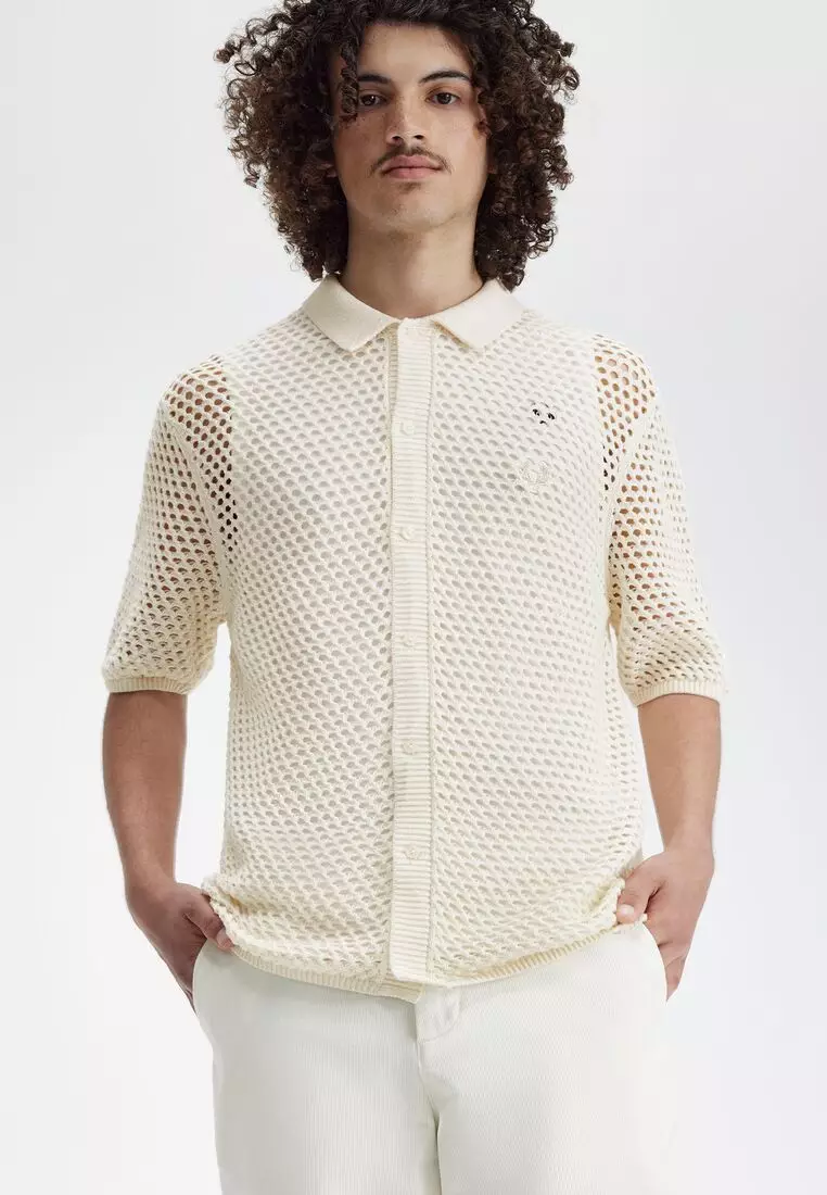 フレッドペリー Lace Button Through Shirt クロッシェ 楽天市場】フレッドペリー ニットポロシャツ 半袖 FRED PERRY