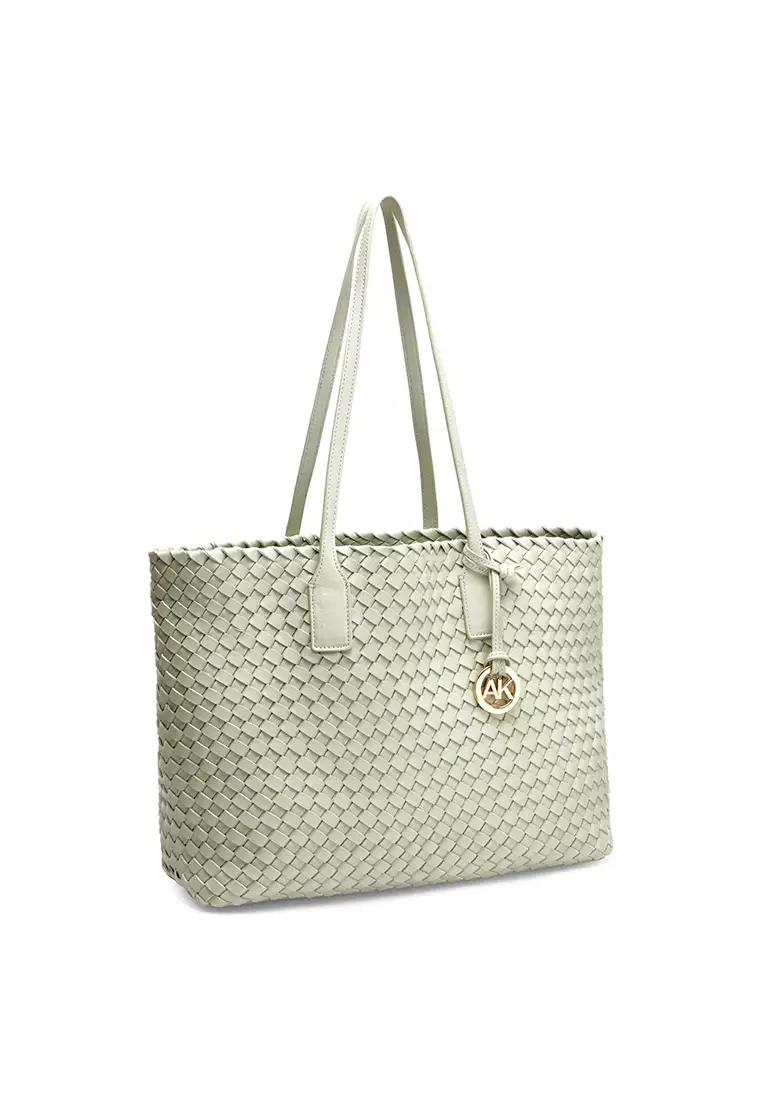 Woven Tote With Pouch