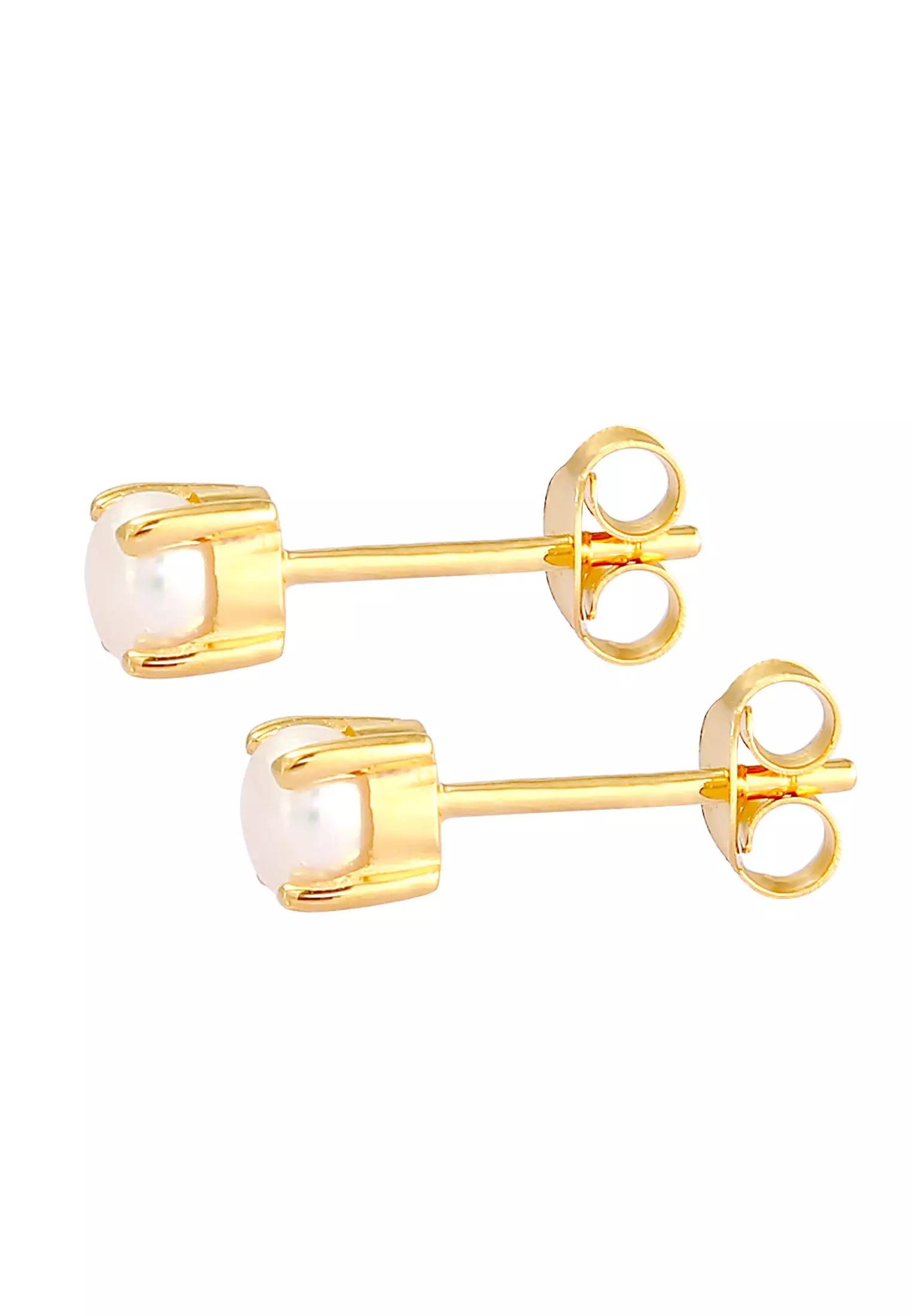 Elli Set Di Orecchini In Argento 925 Con Perle D'Acqua Dolce E Cristalli - Design Elegante, Fatto A Mano, In Confezione Velluto