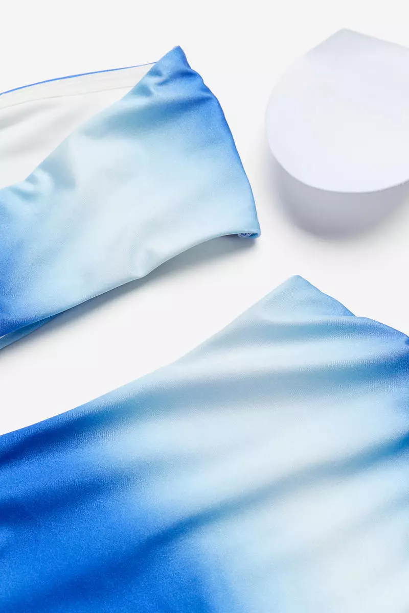 High-leg bandeau swimsuit