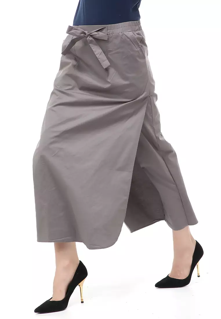 Patricia Rok Celana Muslimah Katun Jumbo XL Premium Quality - Grey