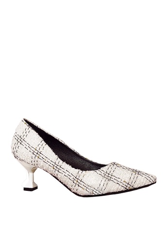 Twenty Eight Shoes white Plaid Mid Heels VL28025 20B0FSH026AF8FGS_1