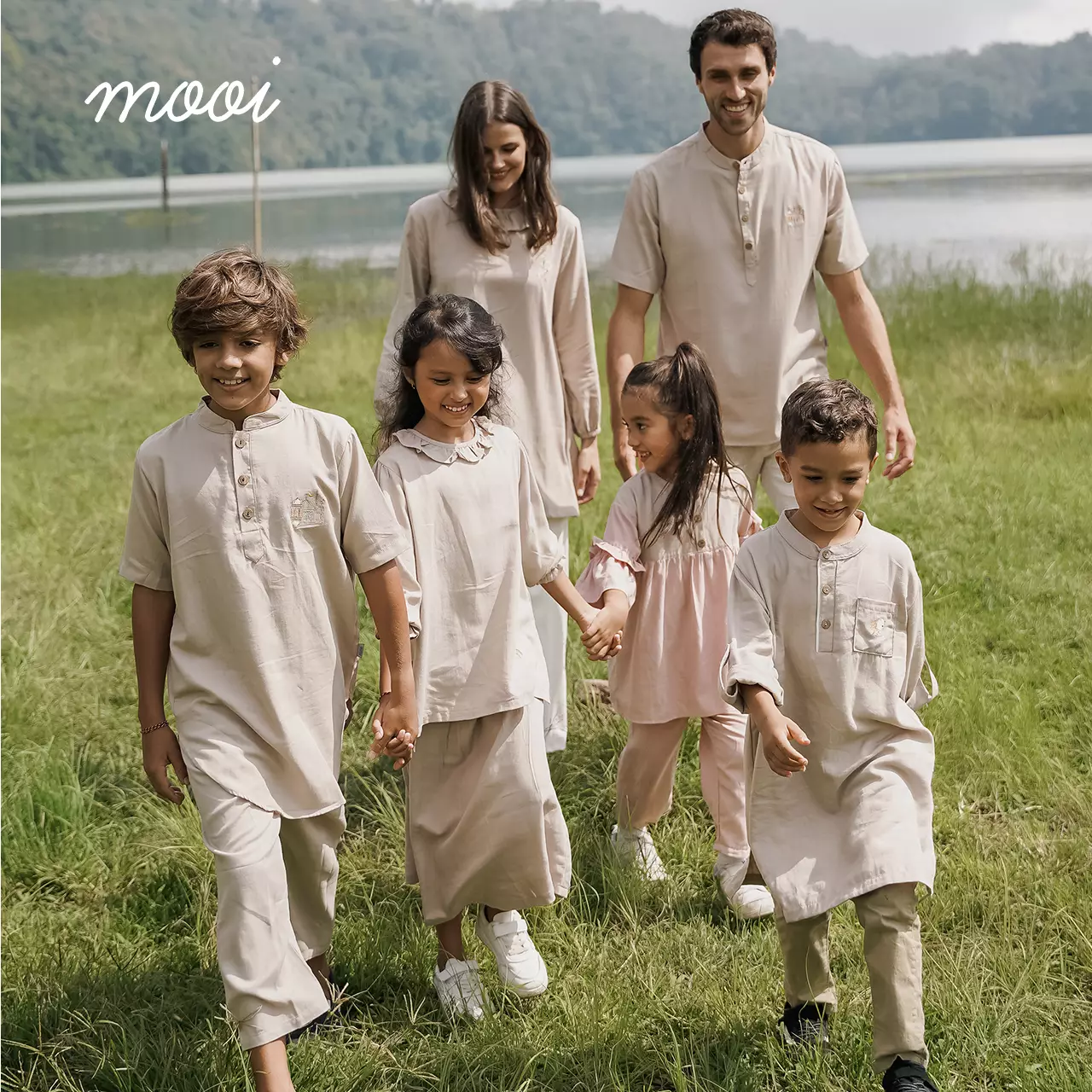 Mooi Setelan Anak Perempuan Raya Collection Rayya Tunik Set - Dusty Blue