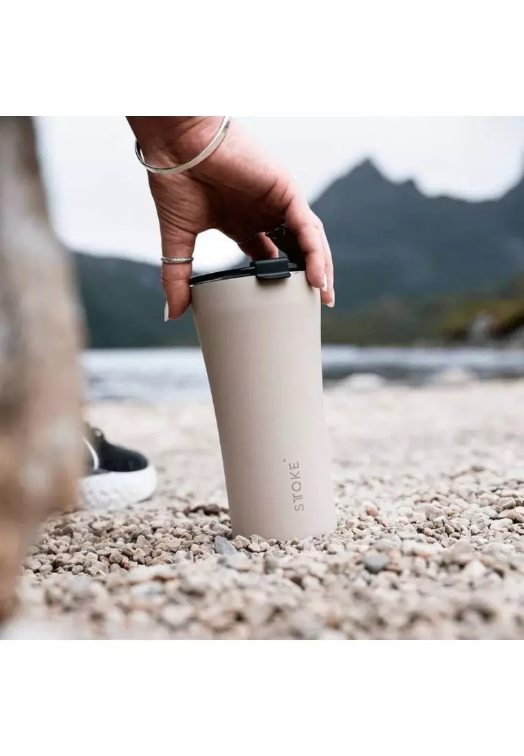 STTOKE Le Leakproof Ceramic Insulated Cup Power Coating 16Oz - Heather Green