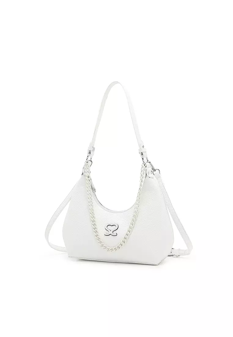 Women's Top Handle Bag / Sling Bag / Crossbody Bag / Shoulder Bag (Tas Tangan Wanita / Tas Selempang Wanita / Tas Bahu Wanita) - Putih