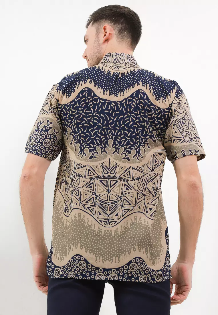 Piramid Kemeja Batik Premium Pria Casual Modern Lengan Pendek