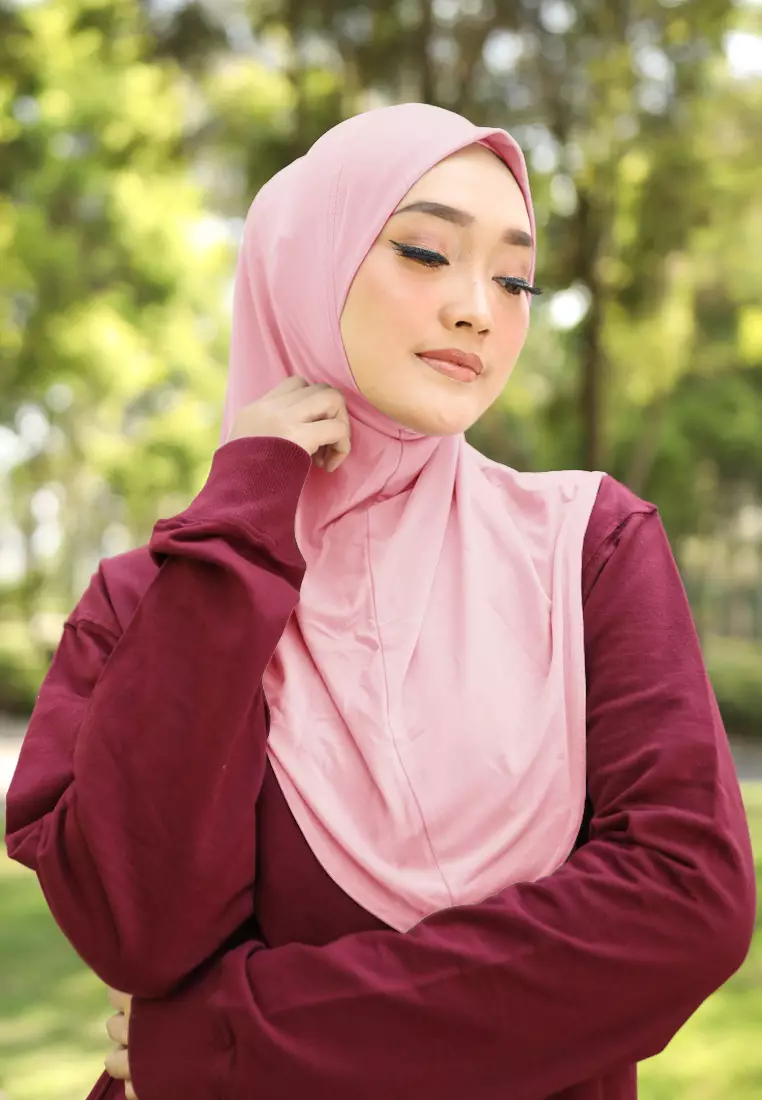 Cotton Bee - Safar Sport Bergo | Hijab Instan Olahraga - Misty Rose