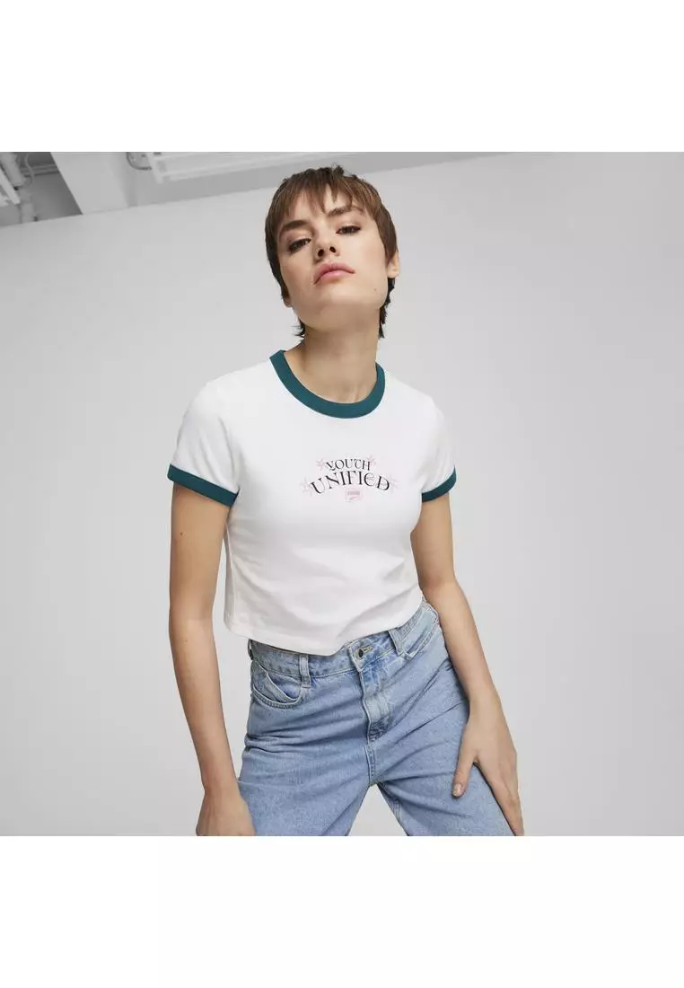 Downtown Graphic Baby Tee Women