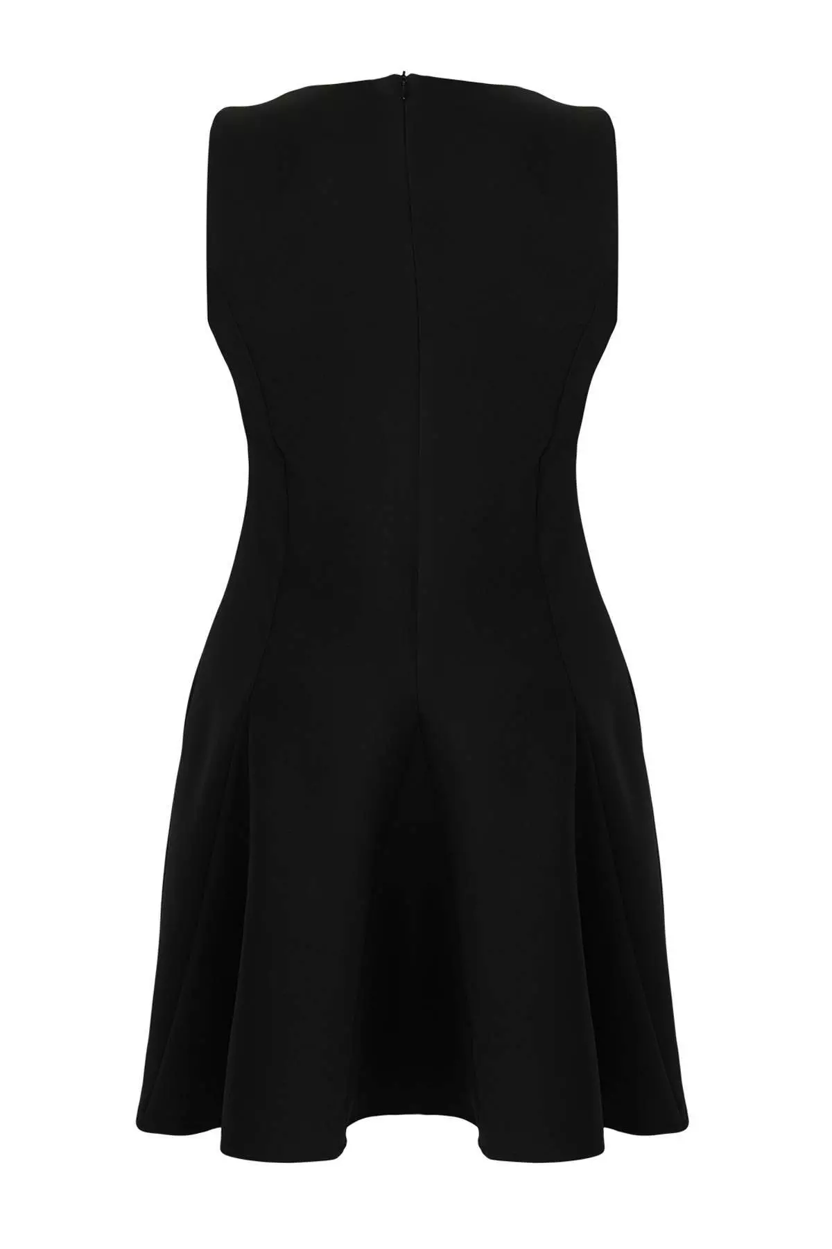 Black Bow A-Line/Waist Cutout Mini Woven Plus Size Dress Tbbaw26Ah00007
