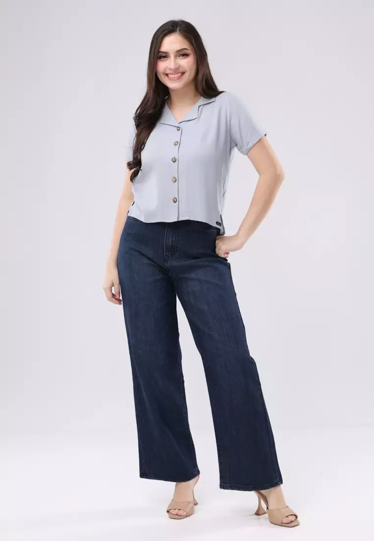 Boldtwill Rayon Woven Short Sleeves Blouse