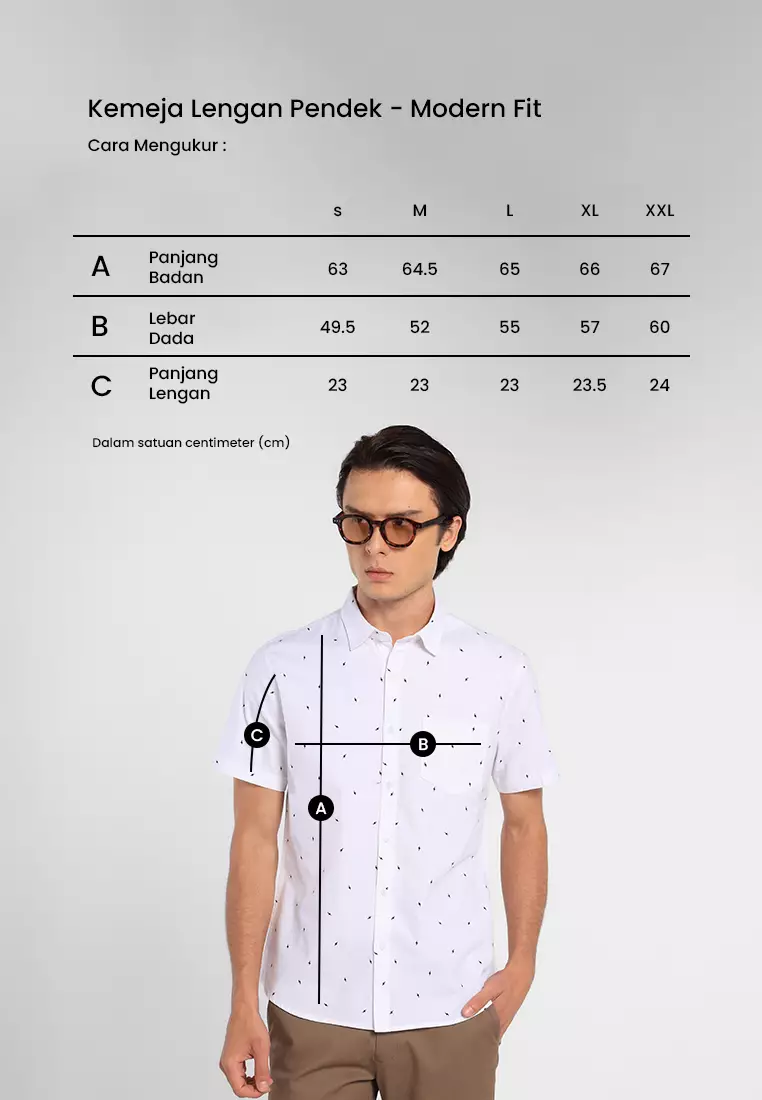 MANZONE - Kemeja Katun Oxford Lengan Pendek Pria Zeku 03 Modern Fit - Olive Warna Olive