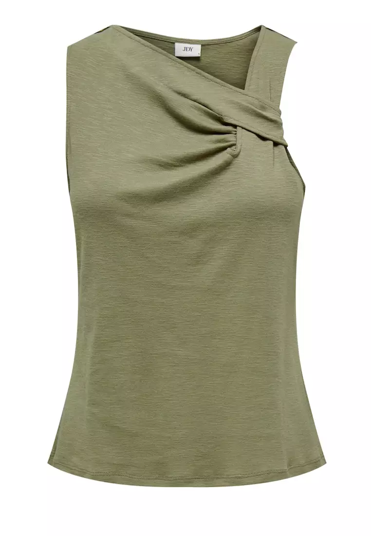 Sleeveless Knot Jersey Tank Top