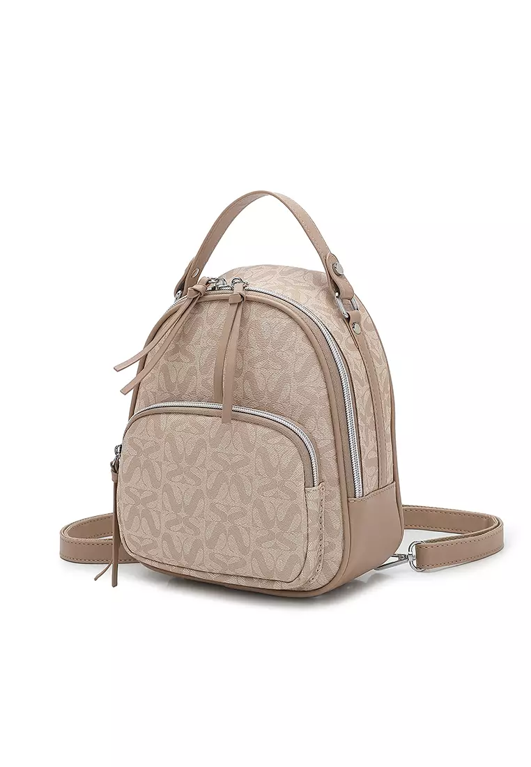 Women's Mini Backpack (Tas Ransel Wanita & Tas Punggung Wanita) - Krem