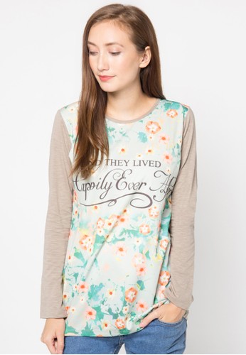 Flower Printed Knit Blouse