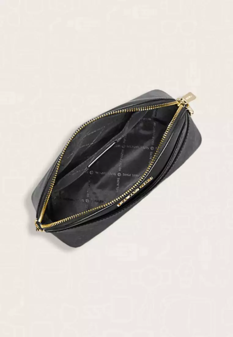 Michael Kors Jet Set Travel Medium Dome Crossbody Bag Black