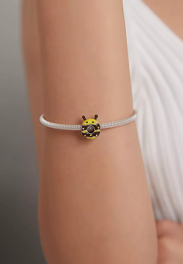 Solid 925 Sterling Silver Buzz Bee Pandora Inspired Charm