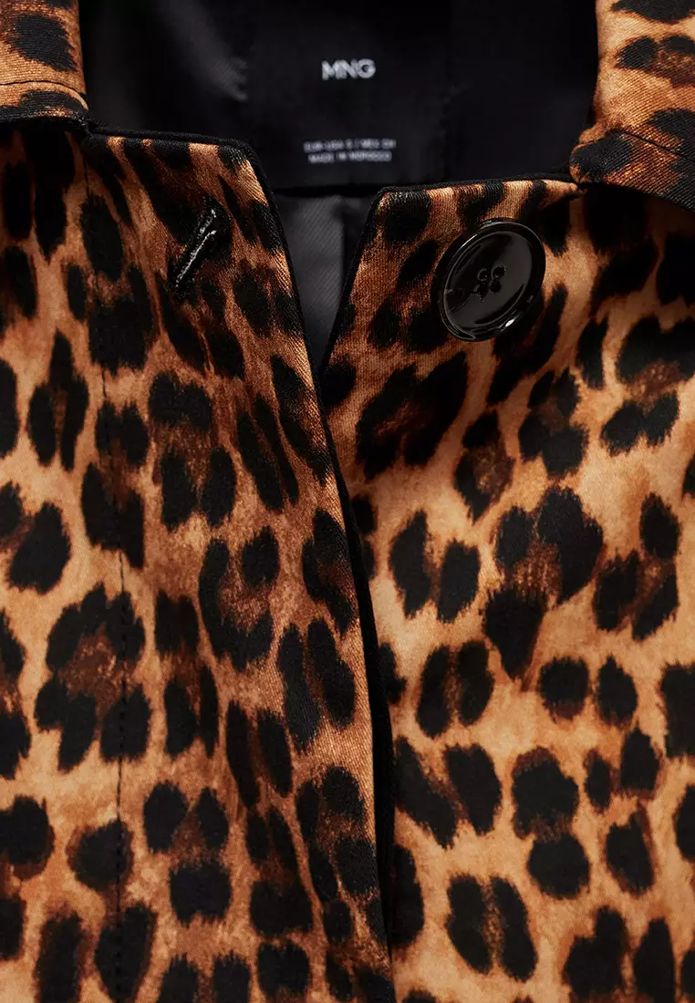 Mango leopard coat best sale