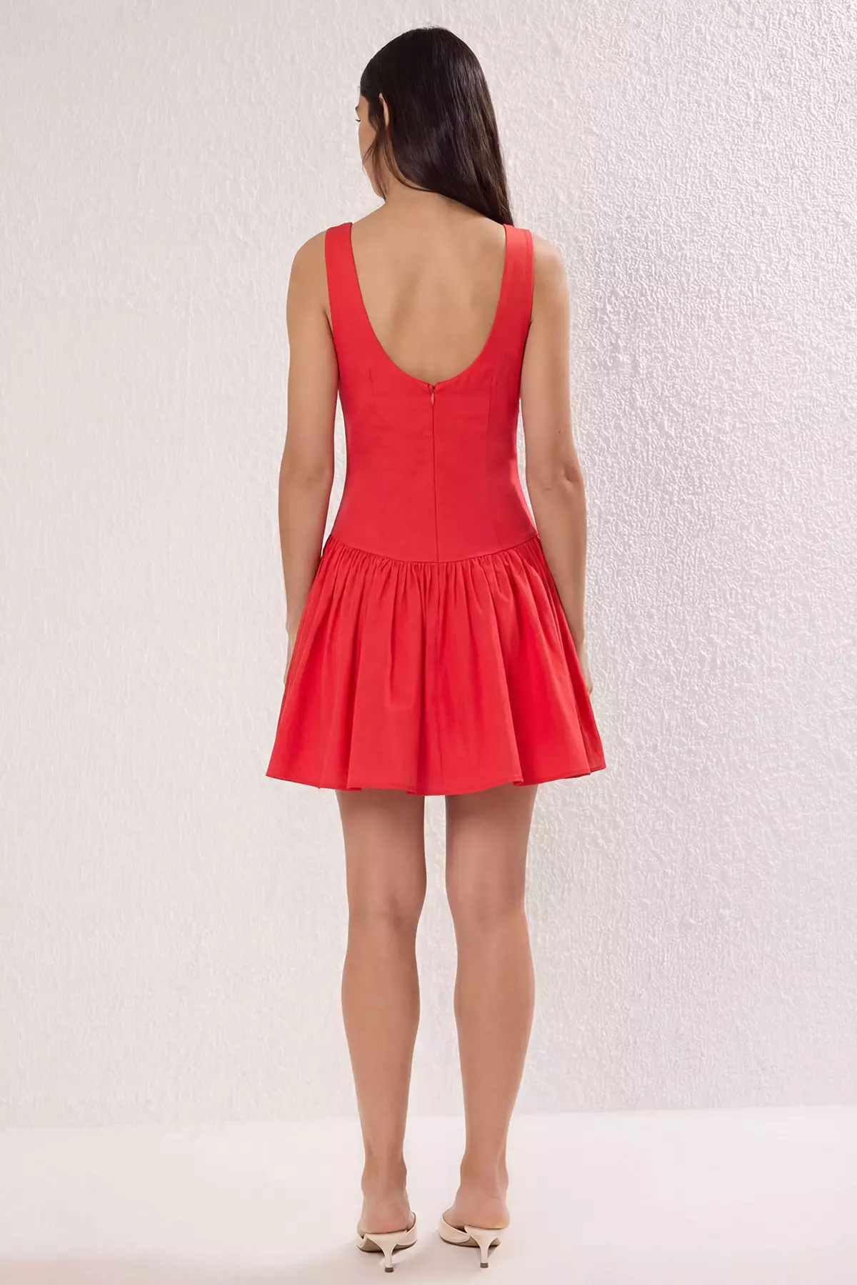 Pomegranate Flower Mini Woven Dress Twoss25El865