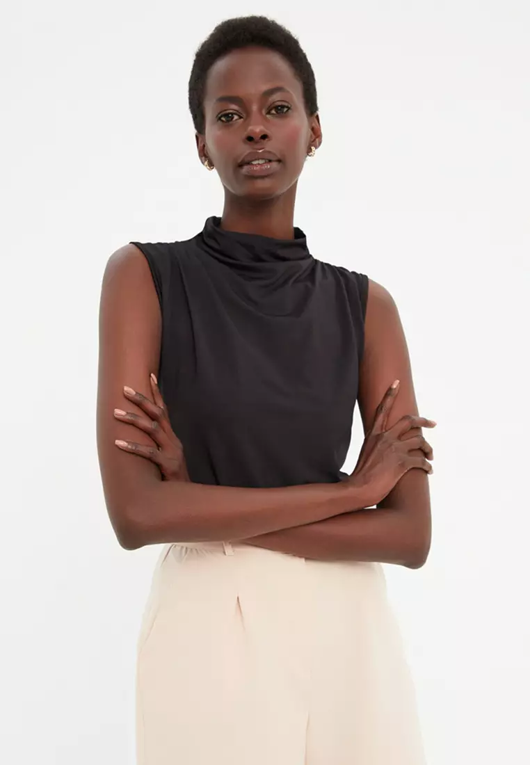 Mock Neck Sleeveless Bodysuit