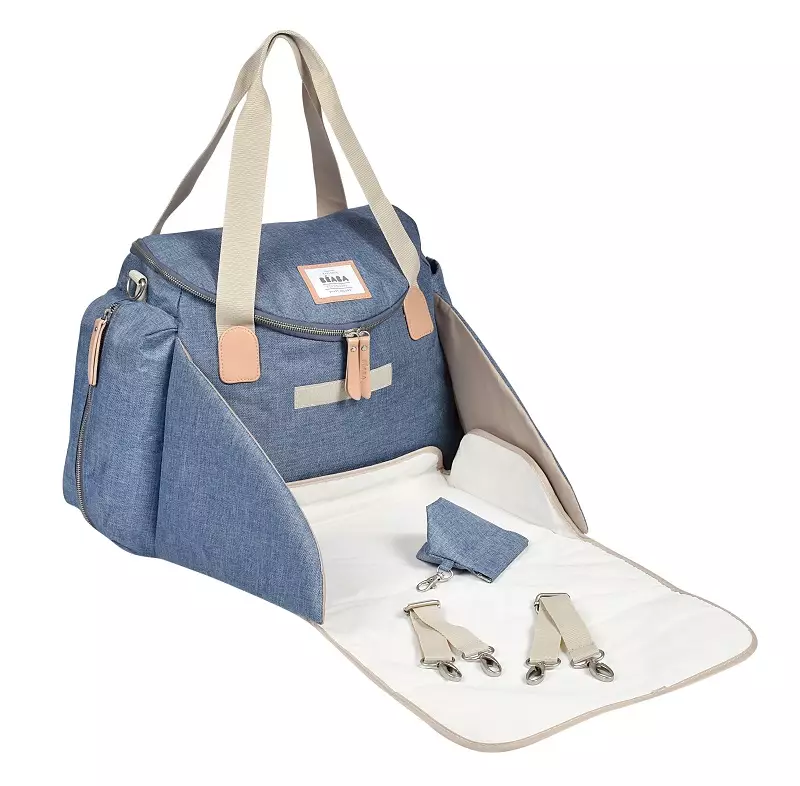 Beaba Sydney Changing Bag Heather Blue - Tas Popok Bayi (Biru)