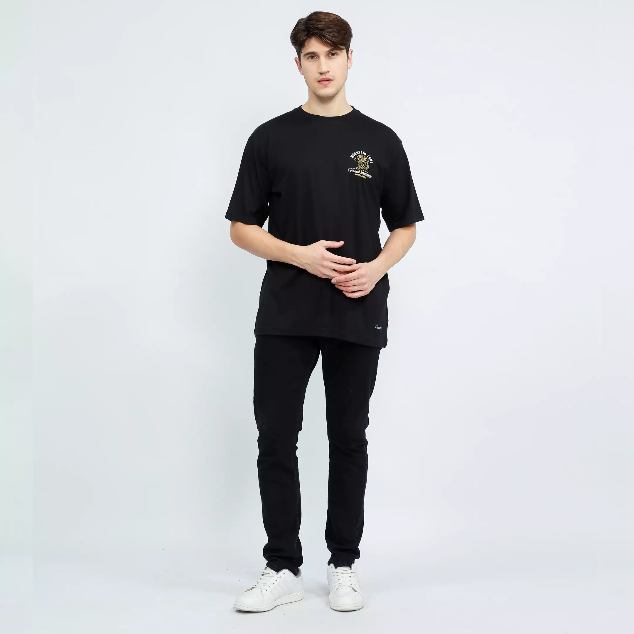 Kaos Design Mountain Zone Hitam Unisex