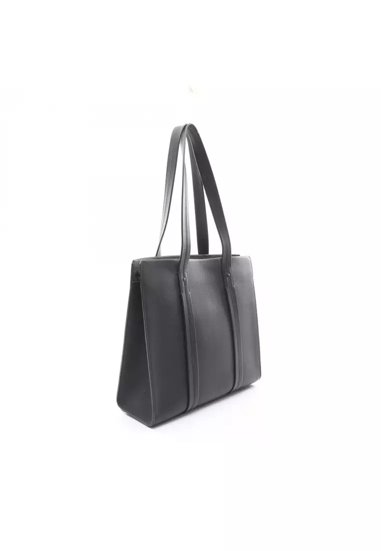 Pre-Loved Louis Vuitton take off tote aerogram Noir Shoulder bag tote bag leather black