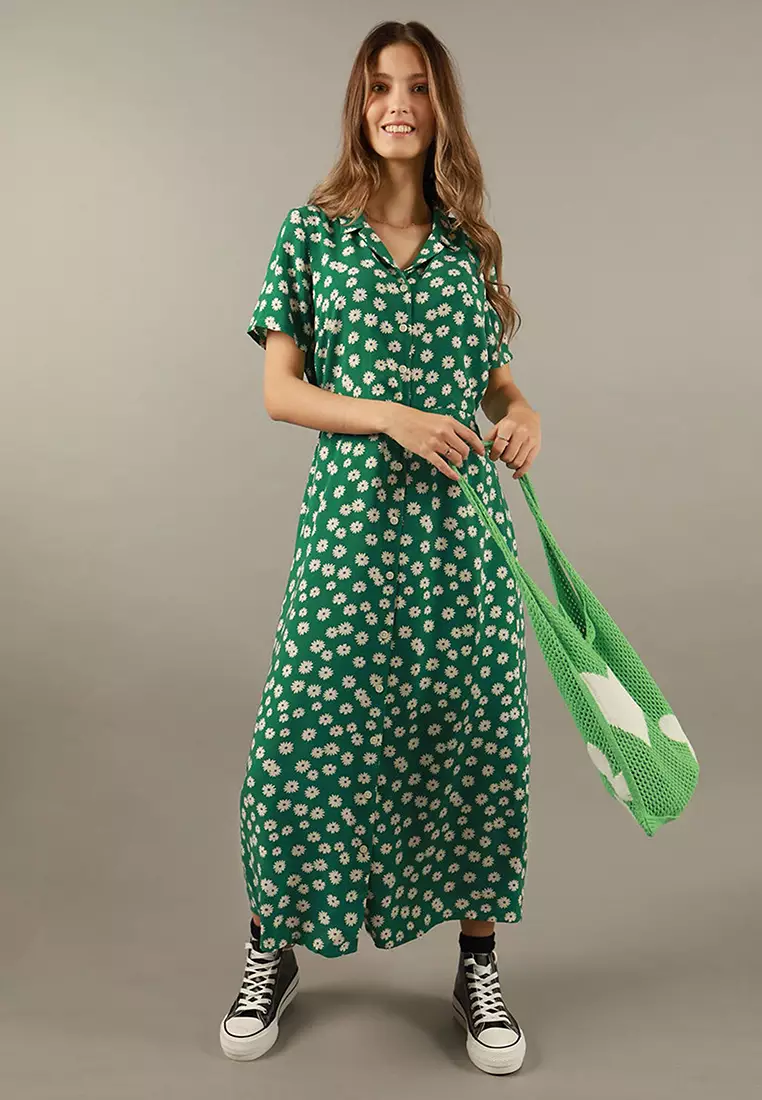 Buy American Eagle Collared Notebook Midi Dress 2023 Online | ZALORA  Singapore