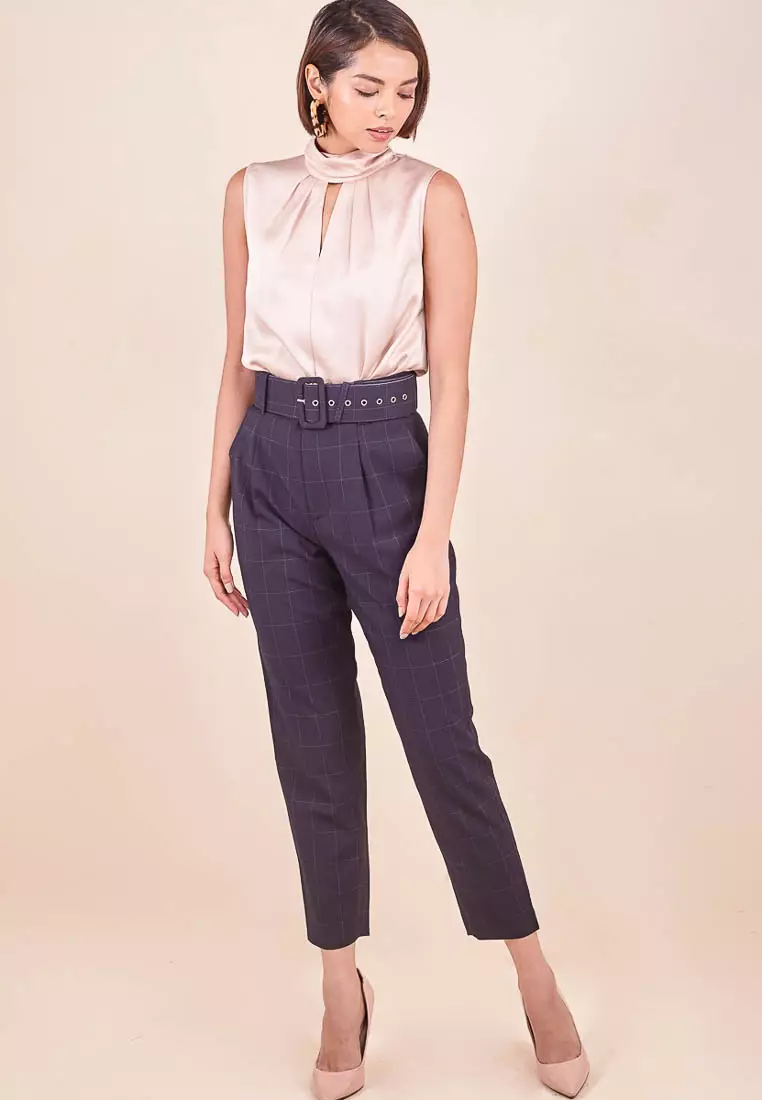 Women's Wave Places Belted Tapered Pants