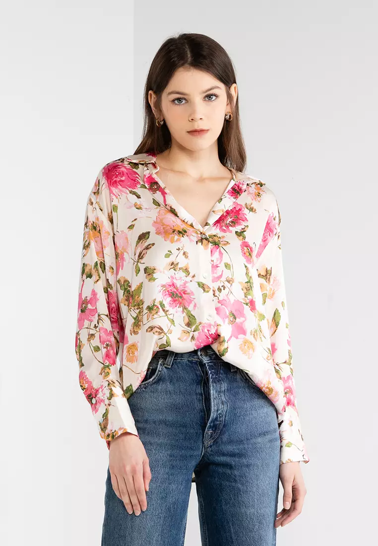 Floral shirt womens zara best sale