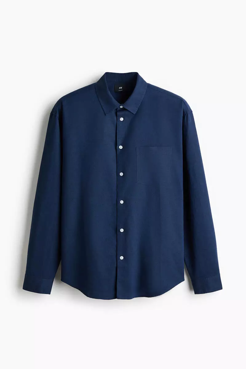 Relaxed Fit Linen-blend shirt