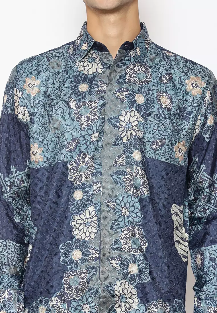 Rinjanie Batik - Kemeja Pria - Batik Pria Modern - Jacarandas Series