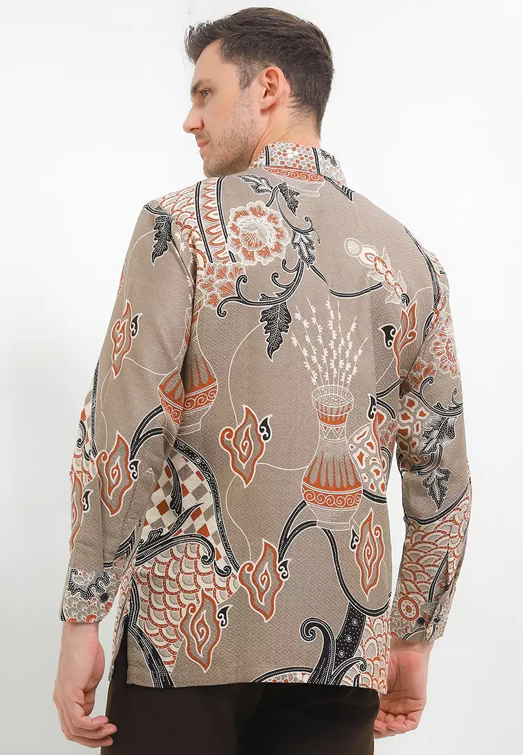 Kemeja Body Fit Batik Sawat Sisik Naga