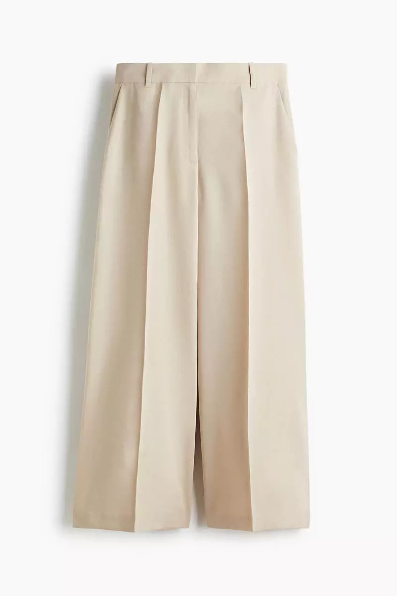 Wide ankle-length trousers