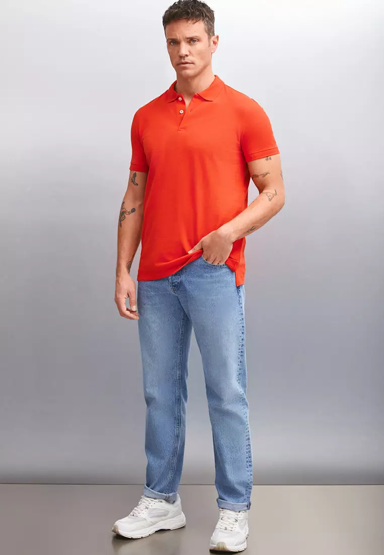 Short Sleeve Regular Fit Polo Collar Shirt