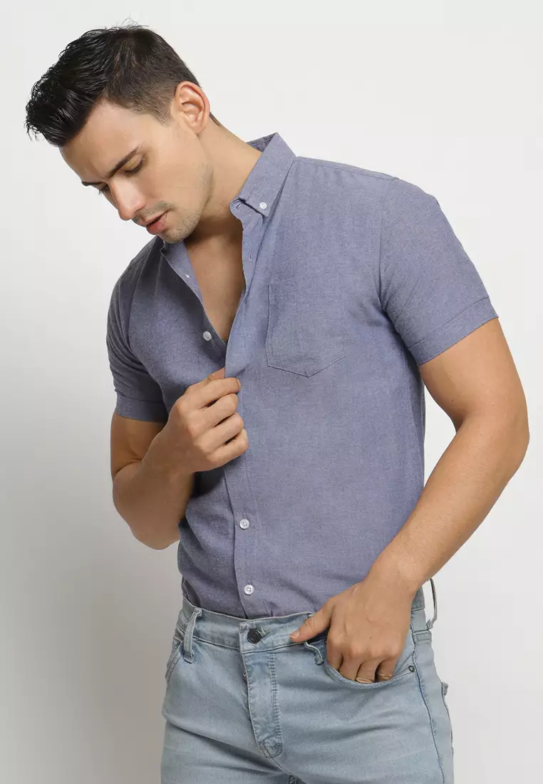 Blue Oxford SS Shirt