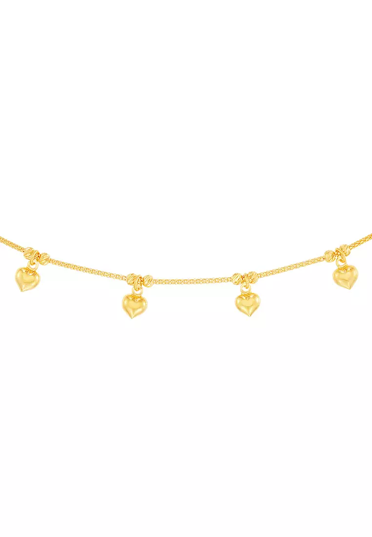 HABIB Oro Italia 916 Yellow Gold Bracelet (Heart) GW48271123-HEART (22K Gold)