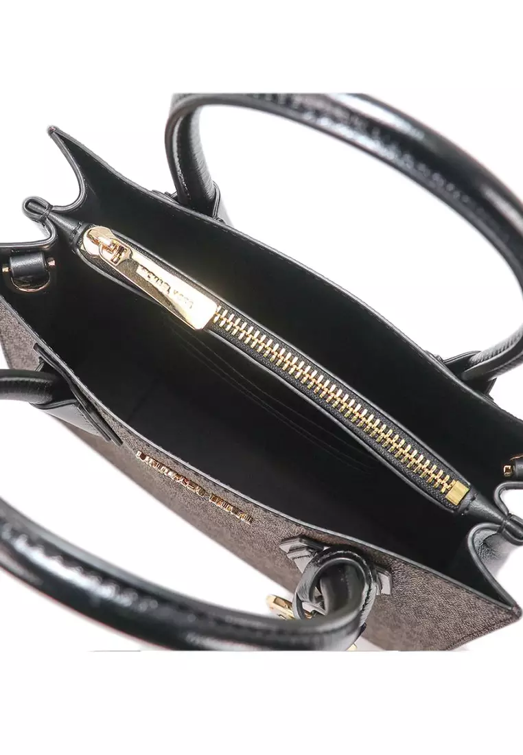 Mercer Medium Messenger Signature Crossbody Bag - Dark Brown/Black