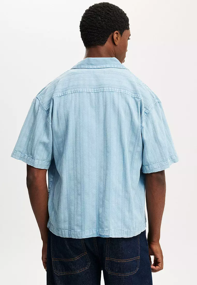Washed Box Fit Short Sleeve Shirt