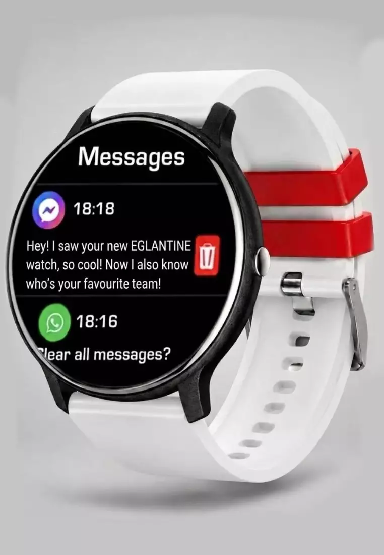 JAPAN Unisex Smart Watch - Support your favourite country! - Special Edition with 2 Easy to Exchange Silicon Straps (Black / Mixed Flag Colors Strap)