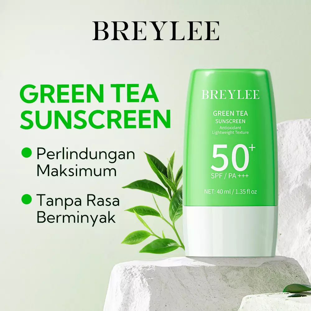 BREYLEE UV Sunscreen Cream - Green Tea (40ml)