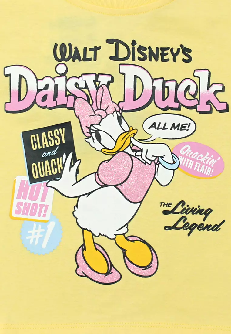 Tshirt/ Kaos Anak Perempuan Yellow/ Daisy/ 90th Donald Duck