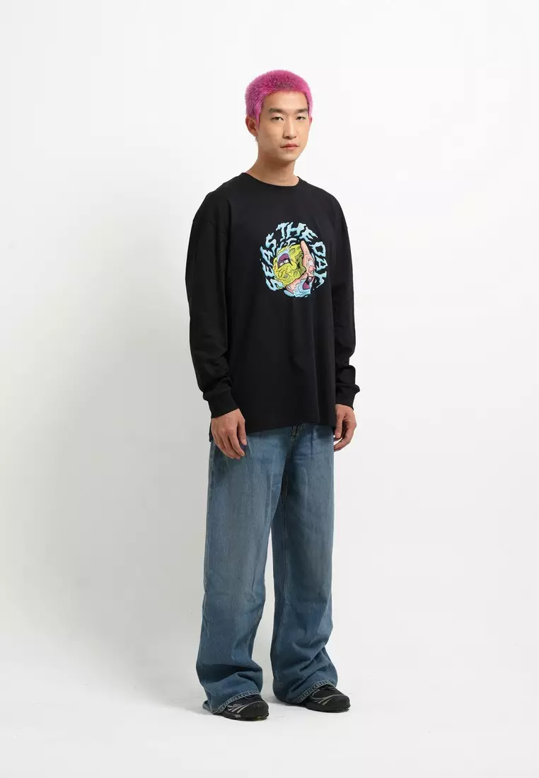 3Second SpongeBob Unisex T-Shirt Long Sleeve Relaxed Fit Cotton King Neptune 340125