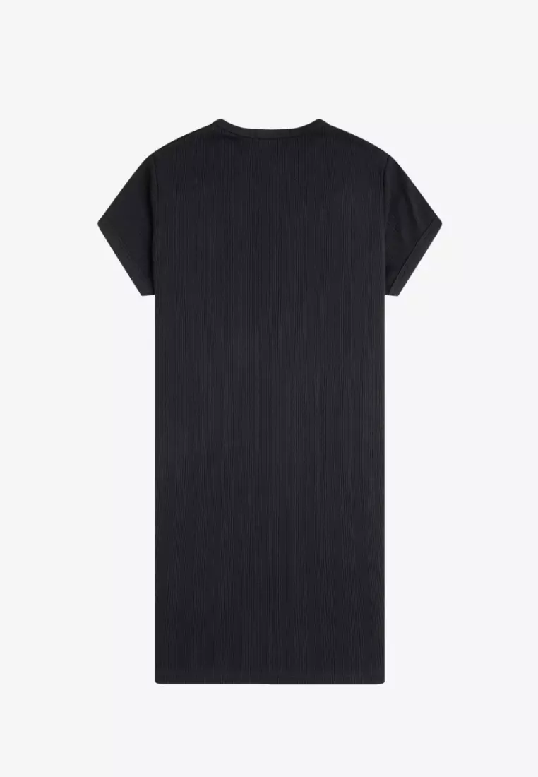 Fred Perry D9168 Ribbed T-Shirt Dress